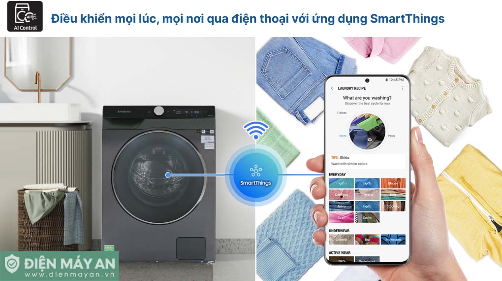 Máy Giặt Cửa Trước Samsung Inverter 10kg WW10TP44DSB/SV